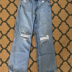 Altar'd State Light Blue Distressed Straight Leg Jeans